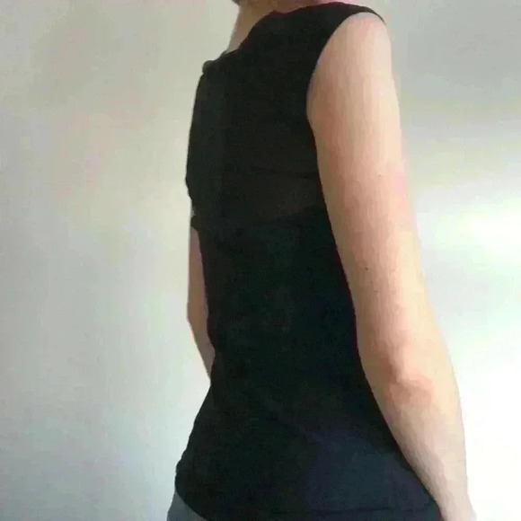 Garage Y2K Women’s Black Sheer Romantic Witchy Gothic Grunge Pink Top Small - Picture 3 of 6